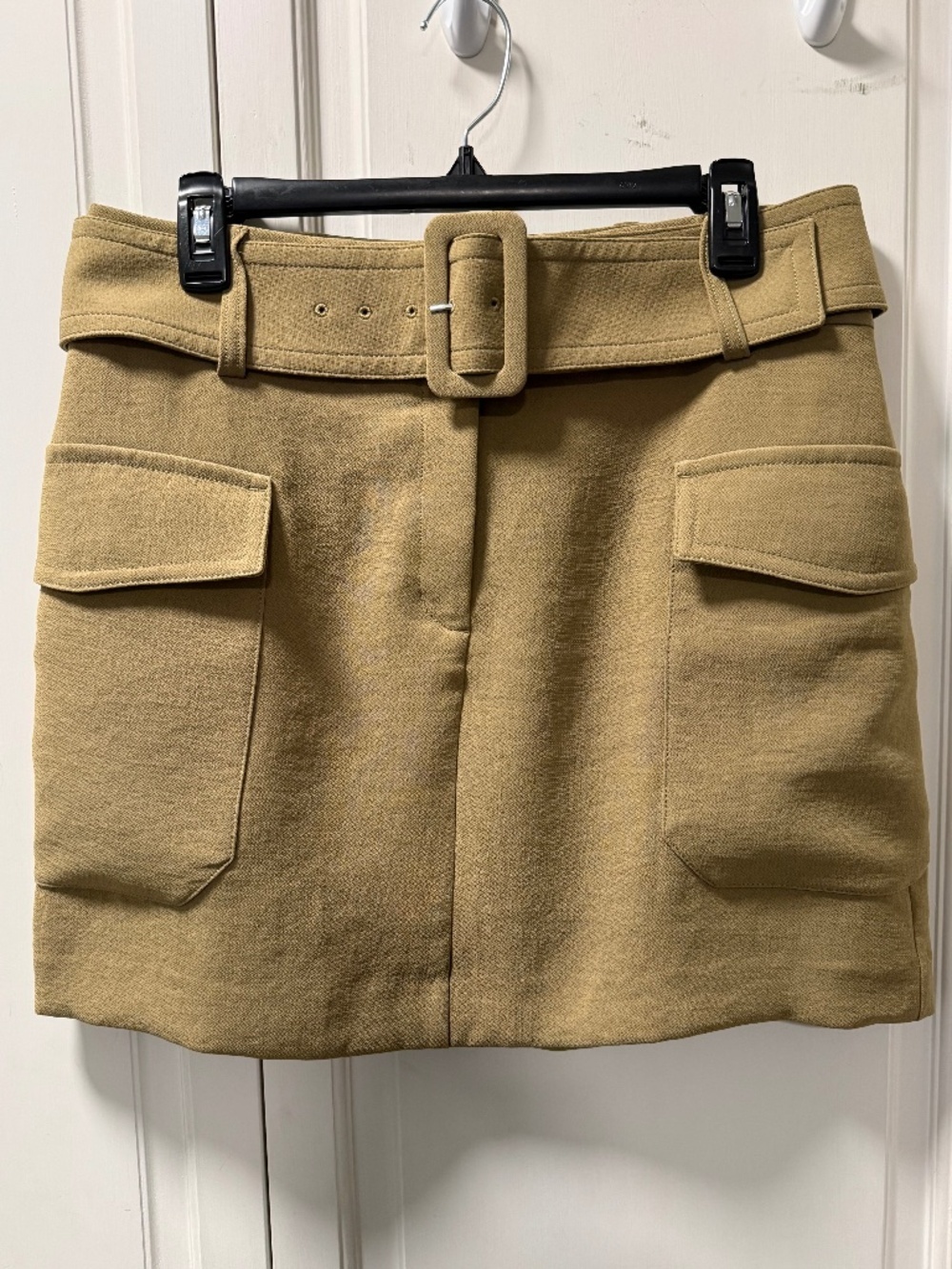 Express Utility Cargo Mini Skirt Women’s 10 Pistachio Belted High Rise Pockets